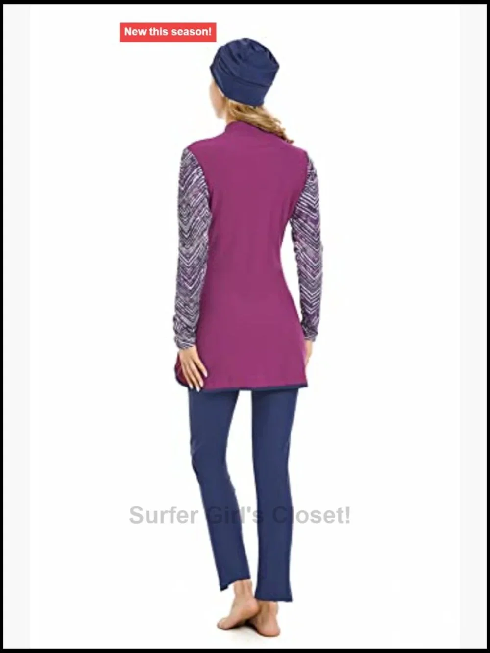 Modest Plus Size Swimsuit Long Sleeve Full Coverage Burkini with Hijab